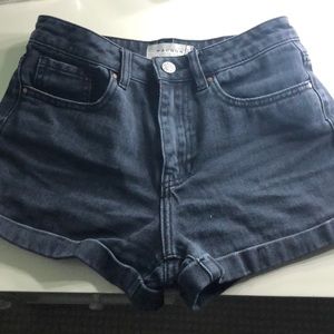 Black Mom Jean Shorts